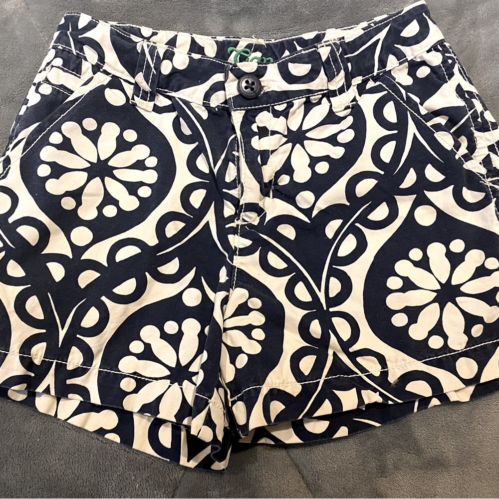 Girls Navy & White GAP Sz 12 Flat Front Shorts